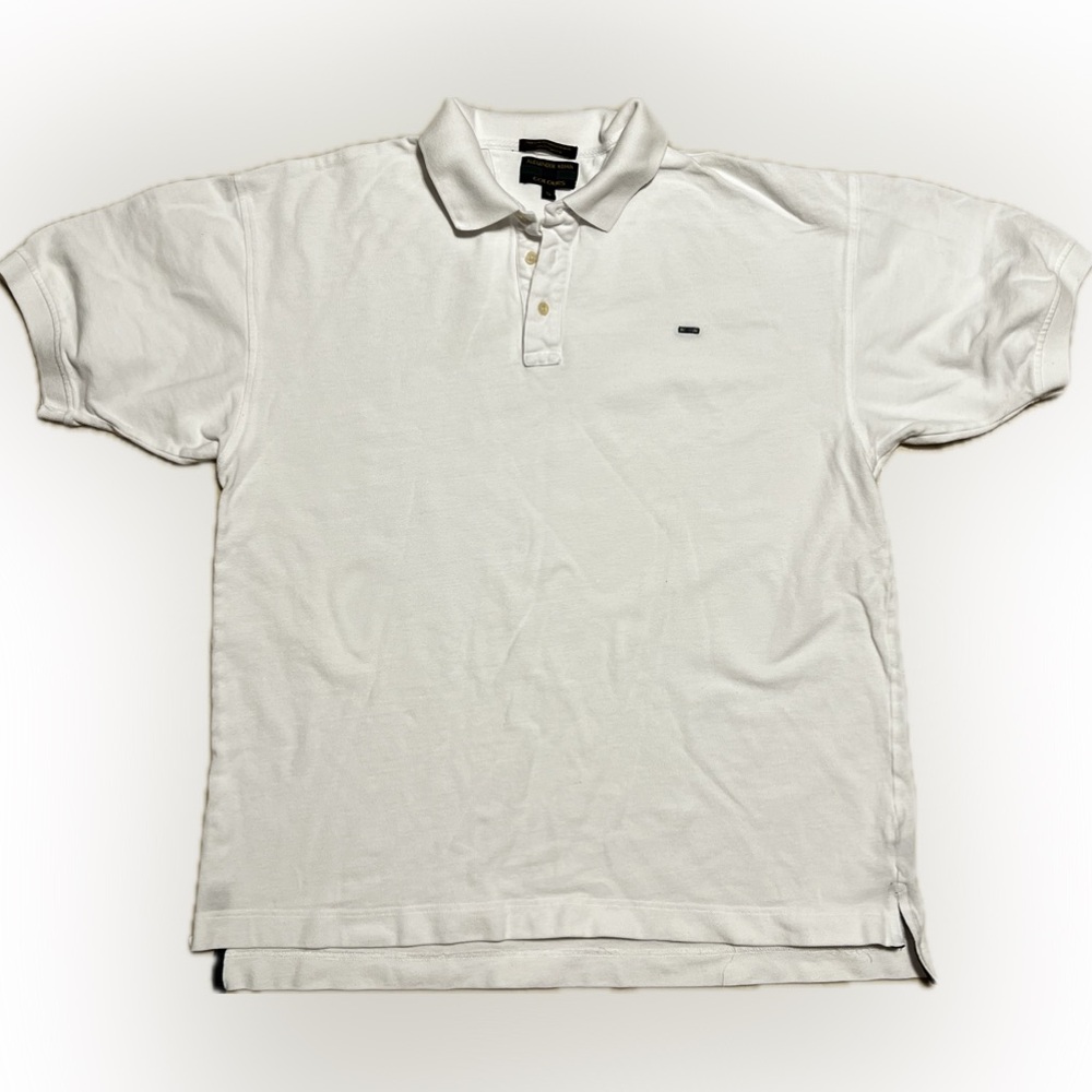 💥Men White Alexander Julian Colours Polo Shirt Short Sleeves Cotton XL